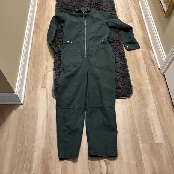 OUTERKNOWN Depot Jumpsuit Coverall Flight Suit in Green Night - Picture 2 of 8